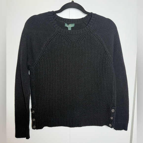 Lauren Ralph Lauren Sweaters - Lauren Ralph Lauren - Black Knit Sweater with buttons - Size Medium